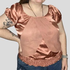 Riley and James funky princess chiffon ribbon satin blouse
